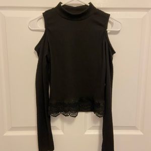 CHAROLETTE RUSSE Long Sleeve Black Top
